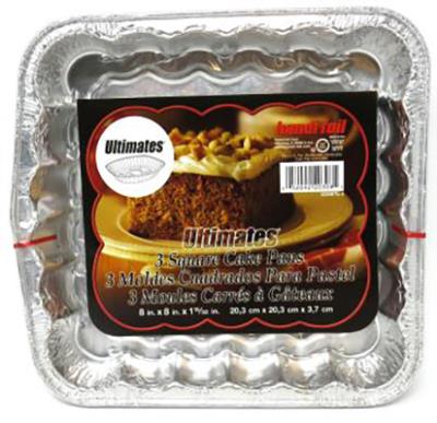 A199 : Titan foil A199 : Cuisine et maison - Matériel de cuisson - Moules Gateau CarrÉ TITAN FOIL,MOULES GATEAU CARRÉ,24X4UN