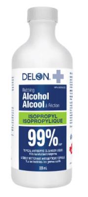 A264 : Delon A264 : Hygiène et santé - Pansements - Alcool Friction 99 % DELON, ALCOOL FRICTION 99 %, 12  x 225 ML