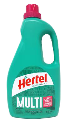 A437 : Hertel multi A437 : Produits ménagers - Produits nettoyants - Tout Usage (vent Fraich.) HERTEL multi , tout usage (vent fraich.) , 12 x 800 ML