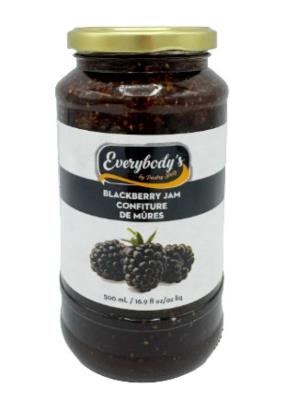 C717-OU : Everybody's C717-OU : Déjeuner et collations - Tartinades - Confiture MÛre EVERYBODY'S, CONFITURE MÛRE , 12 x 500ML