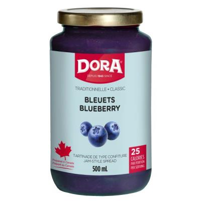 C7557 : Dora C7557 : Conserves et bocaux - Fruits - Conf. Bleuet DORA, CONF. BLEUET, 12 x 500 ML