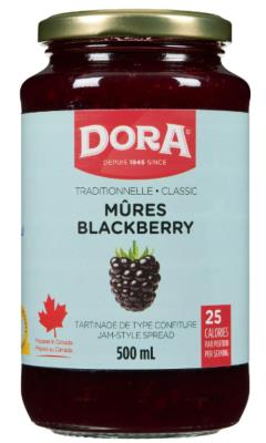 C7558 : Dora C7558 : Condiments - Sauces - Conf. MÛres DORA, CONF. MÛRES ,12 x 500 ML