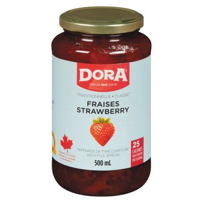 C7560 : Dora C7560 : Conserves et bocaux - Fruits - Conf. Fraises DORA, CONF. FRAISES,12 x 500 ML