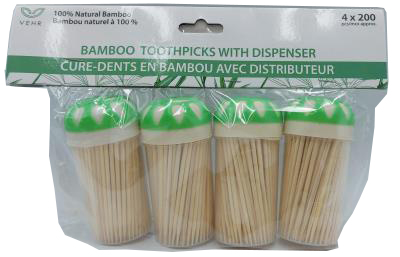 CA2009-2 : Vehr CA2009-2 : Accessoires & fournitures - Autres - Cure Dents (bamboo) VEHR , cure dents (bamboo) , 24 pack ( 4 x 200un )