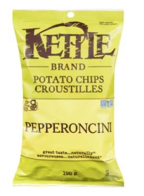 CG1691-OU : Kettle brand CG1691-OU : Confiseries - Croustilles  - Chips Pepperoncini KETTLE BRAND, CHIPS Pepperoncini , 12 x 198g