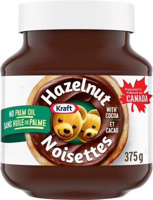 CG212 : Kraft CG212 : Déjeuner et collations - Tartinades - Tartinade Choc-noisettes KRAFT, TARTINADE choc-noisettes,6 x 375G