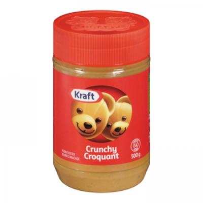 CG2253 : Kraft CG2253 : Déjeuner et collations - Arachides - Beurre Arachides Croquant KRAFT,BEURRE arachides CROQUANT,12 x 500G