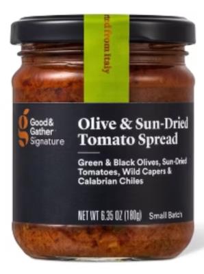 CH266-OU : Good & gather CH266-OU : Condiments - Sauces - Tart. Tomate Séchée Olive (ang.) GOOD & GATHER, TART. tomate séchée olive (ANG.), 12 x 180g