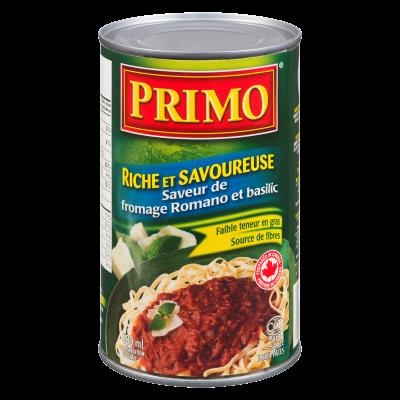 CH271-OU : Primo CH271-OU : Condiments - Sauces - Sauce Pour Pâtes Romano & Basilic PRIMO, SAUCE pour pâtes ROMANO & BASILIC, 12 x 680ml