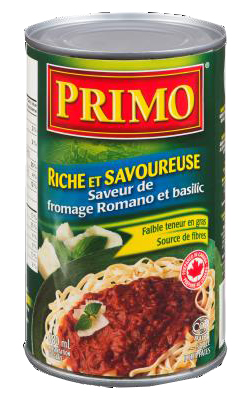 CH271 : Primo CH271 : Condiments - Sauces - Sauce Pour Pâtes Romano & Basilic PRIMO, SAUCE pour pâtes ROMANO & BASILIC, 12 x 680ml