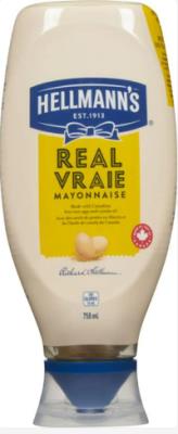 CH65-2 : Hellmann's CH65-2 : Condiments - Mayonnaise - Mayo Regulière Big Squeeze HELLMANN'S , MAYO regulière big squeeze , 12 x 750 ML