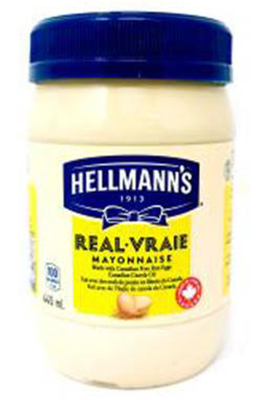 CH77 : Hellmann's CH77 : Condiments - Mayonnaise - Vraie Mayonnaise HELLMANN'S, VRAIE MAYONNAISE,12 x 445 ML