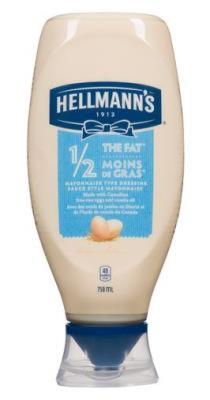 CH84-2 : Hellmann's CH84-2 : Condiments - Mayonnaise - Mayo Squeeze 1/2 Gras HELLMANN'S,MAYO squeeze 1/2 GRAS,12 x 750 ML
