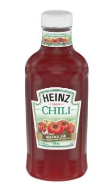 CT6-OU : Heinz CT6-OU : Condiments - Sauces - Sauce Chili HEINZ,SAUCE CHILI,12 x 750ML (pot jumbo)