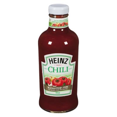 CT6 : Heinz CT6 : Condiments - Sauces - Sauce Chili HEINZ,SAUCE CHILI,12 x 750ML (pot jumbo)