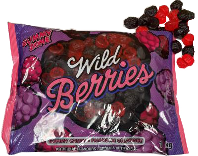 G579 : Gummy zone G579 : Confiseries - Bonbons - Baies Sauvages Rouge GUMMY ZONE, BAIES SAUVAGES rouge , 12 MEGA x 1kg