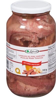 GM456 : LabontÉ GM456 : Conserves et bocaux - Viandes - Langues De Porc  Jar LABONTÉ , LANGUES DE PORC  JAR , 6 x 725g