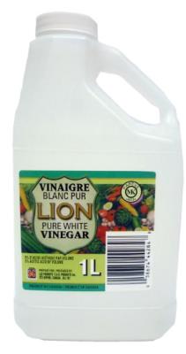 H0084 : Lion H0084 : Huiles et vinaigres - Vinaigres - Vinaigre Blanc LION ,VINAIGRE BLANC , 12X1L