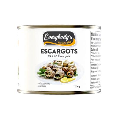 P162 : Everybody's P162 : Conserves et bocaux - Poisson - Escargots EVERYBODY'S, ESCARGOTS, 24 x 115g